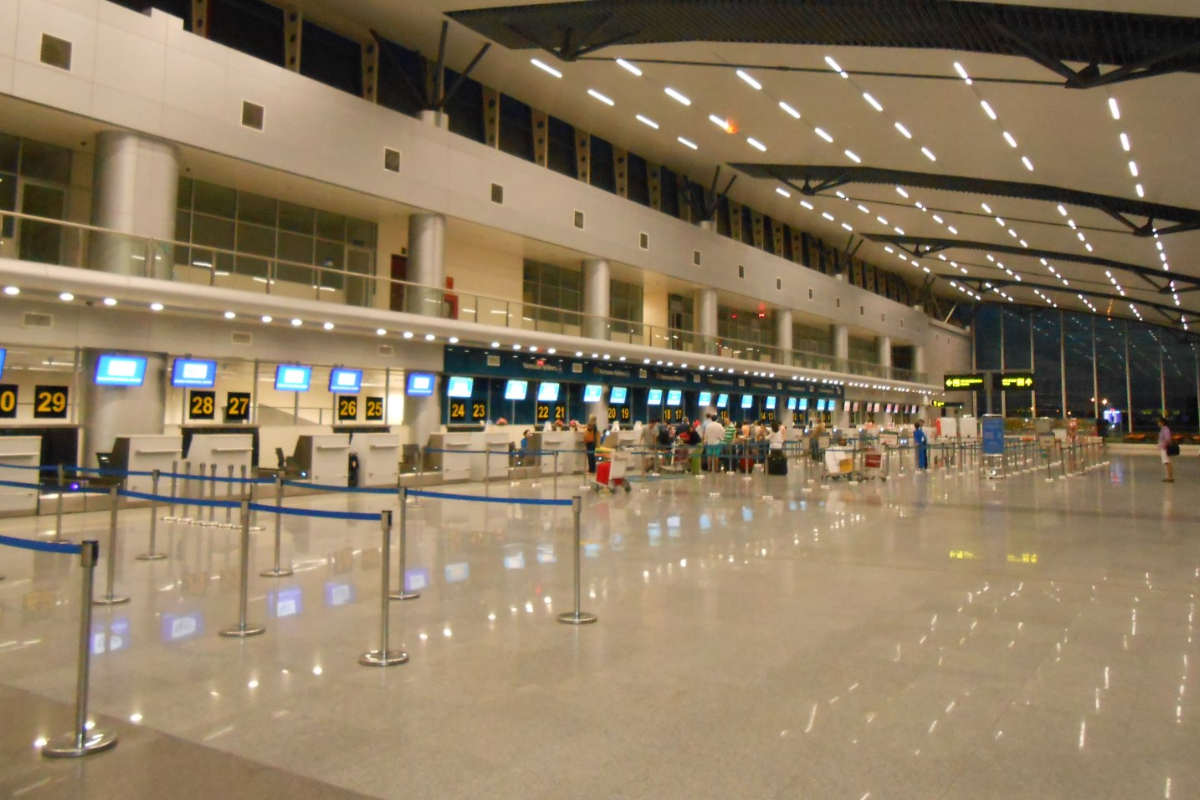 Interior view of Da Nang Airport terminal
